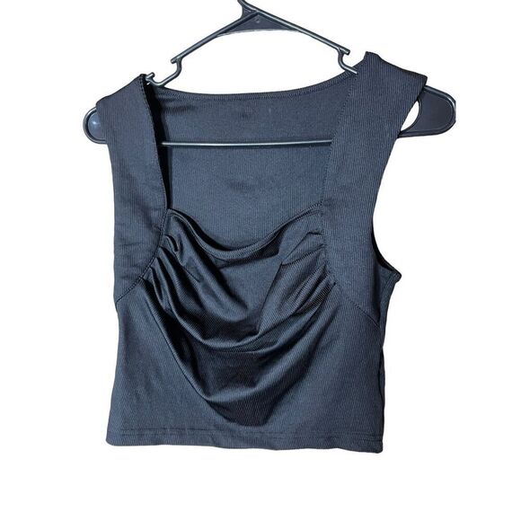 Cider Black Ruched Tank Top - Picture 2 of 5